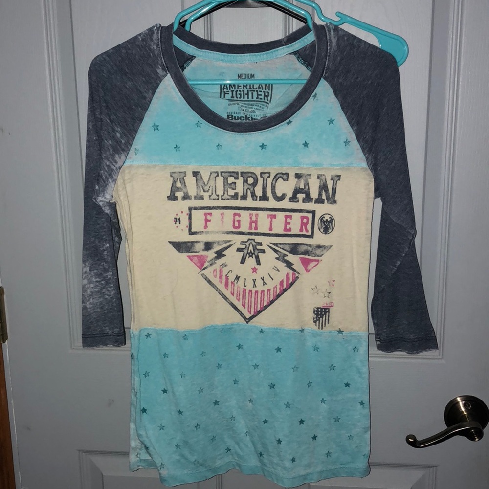 American fighter 3/4 length T-shirt